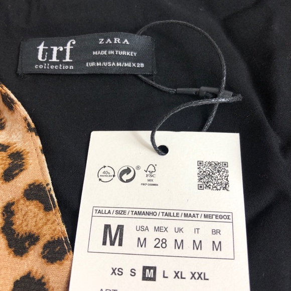 Zara animal print jumpsuit Sz M - Picture 8 of 8